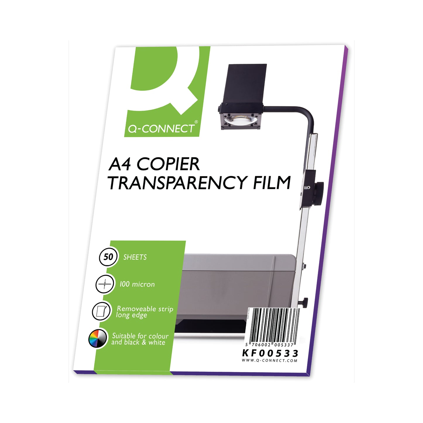 Q-Connect Laser Copier Over Head Projection Film (Pack of 50) KF00533