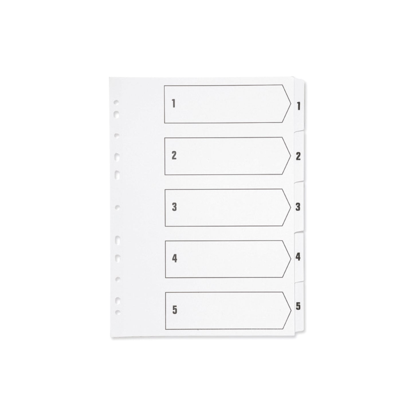 Q-Connect 1-5 Index Multi-punched Polypropylene White A4 KF01352