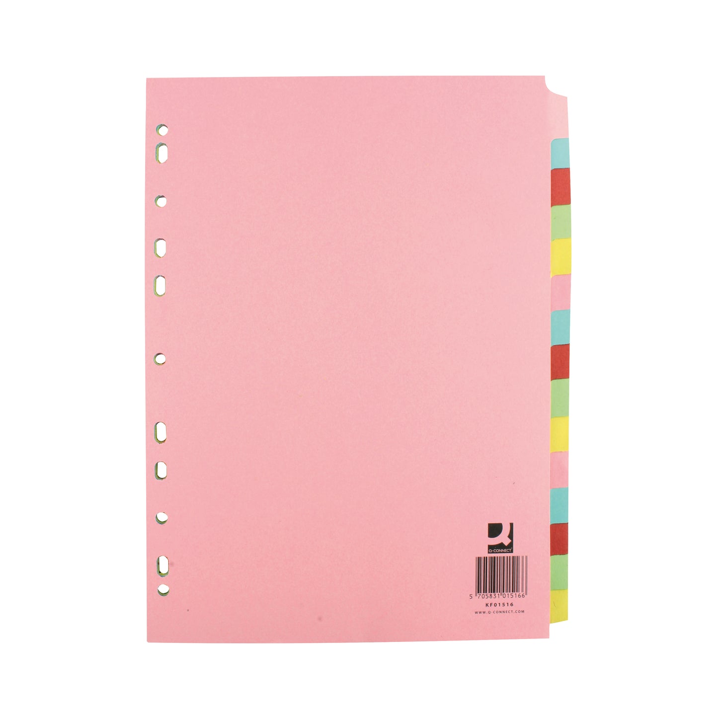 Q-Connect A4 Subject Divider Multi-Punched 15 Part (Pack of 10) KF01516Q