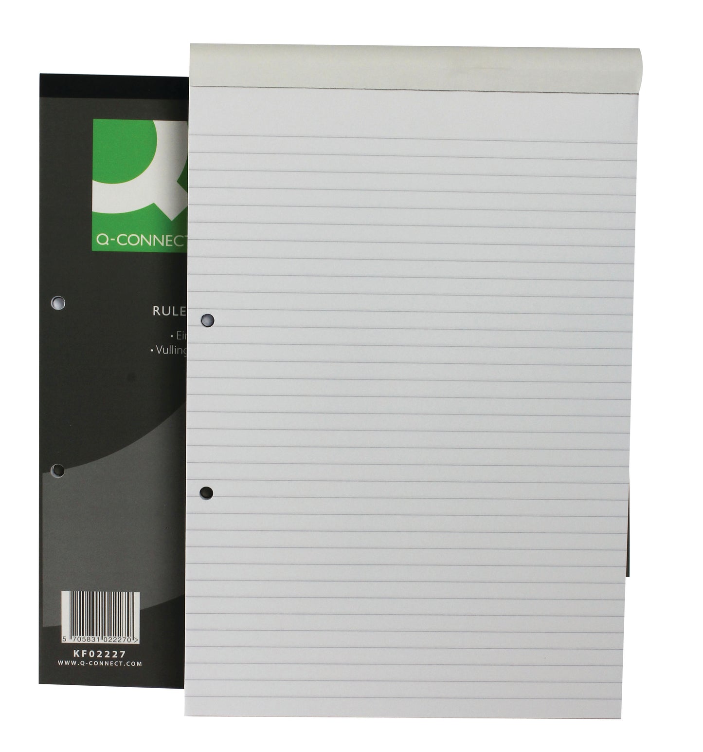 Q-Connect Feint Ruled Headbound Refill Pad 160 Pages A4 (Pack of 10) KF02227
