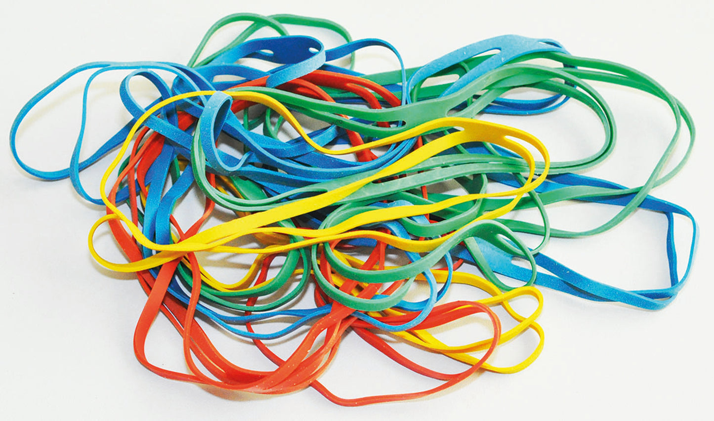 Q-Connect X-Band Rubber Bands 100x11mm Assorted Colours 100g KF14679