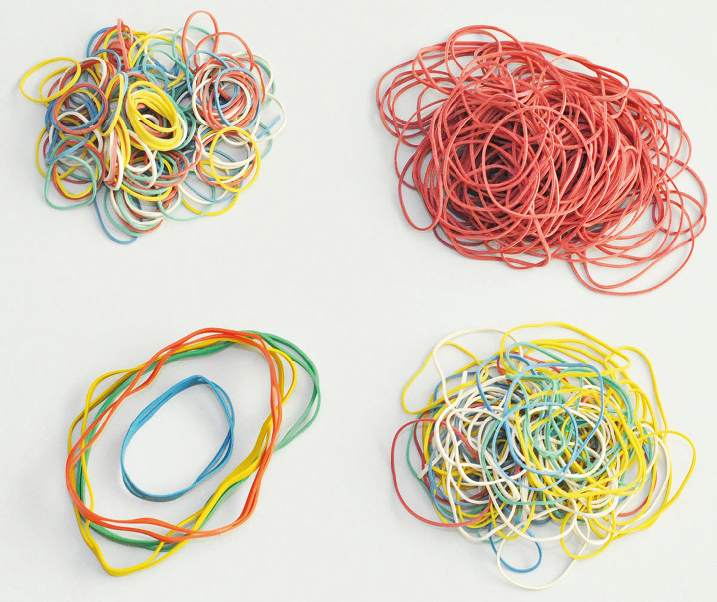 Q-Connect X-Band Rubber Bands 100x11mm Assorted Colours 100g KF14679