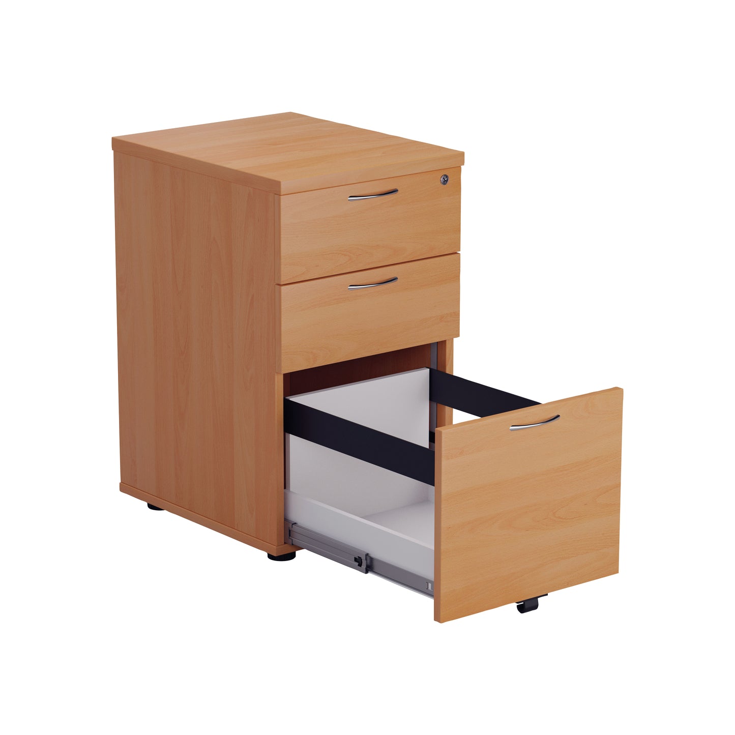 3 Drawer Under Desk Pedestal V2 Beech KF74488