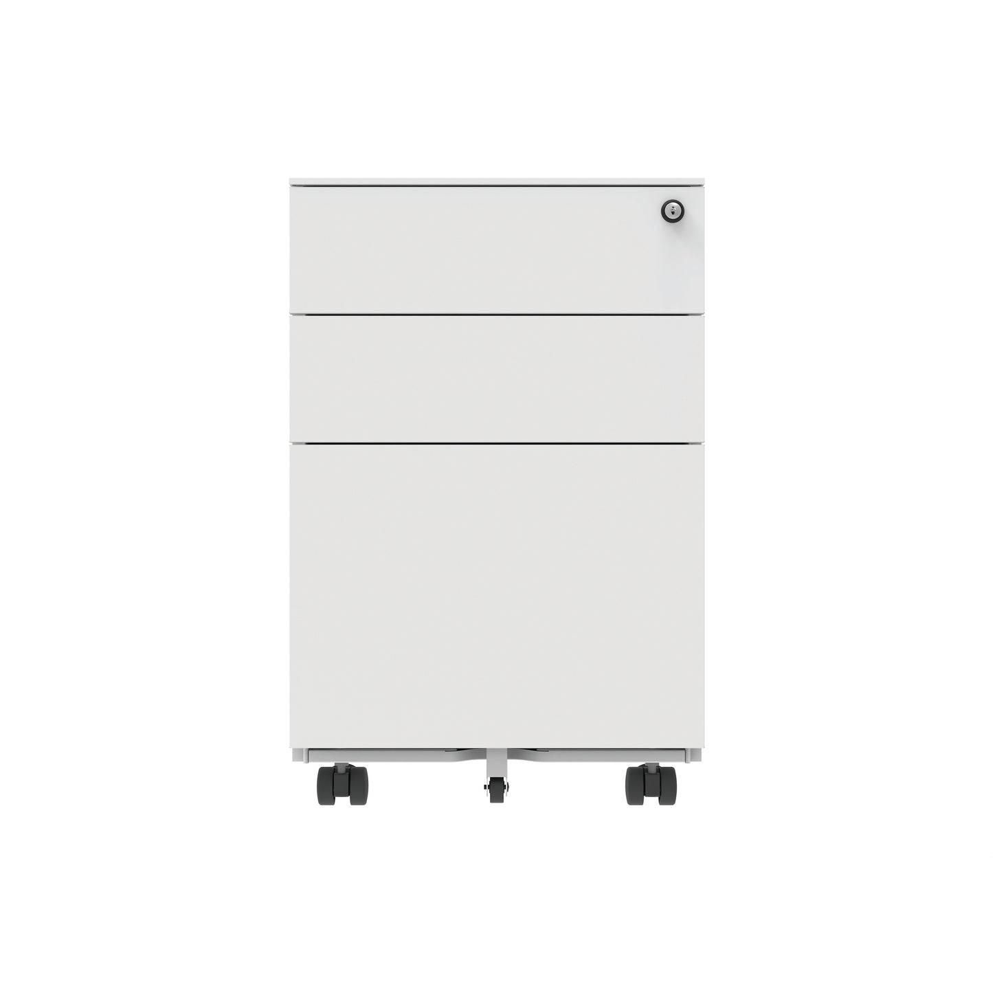 Astin 3 Drawer Mobile Under Desk Pedestal 480x580x610mm Arctic White KF77749