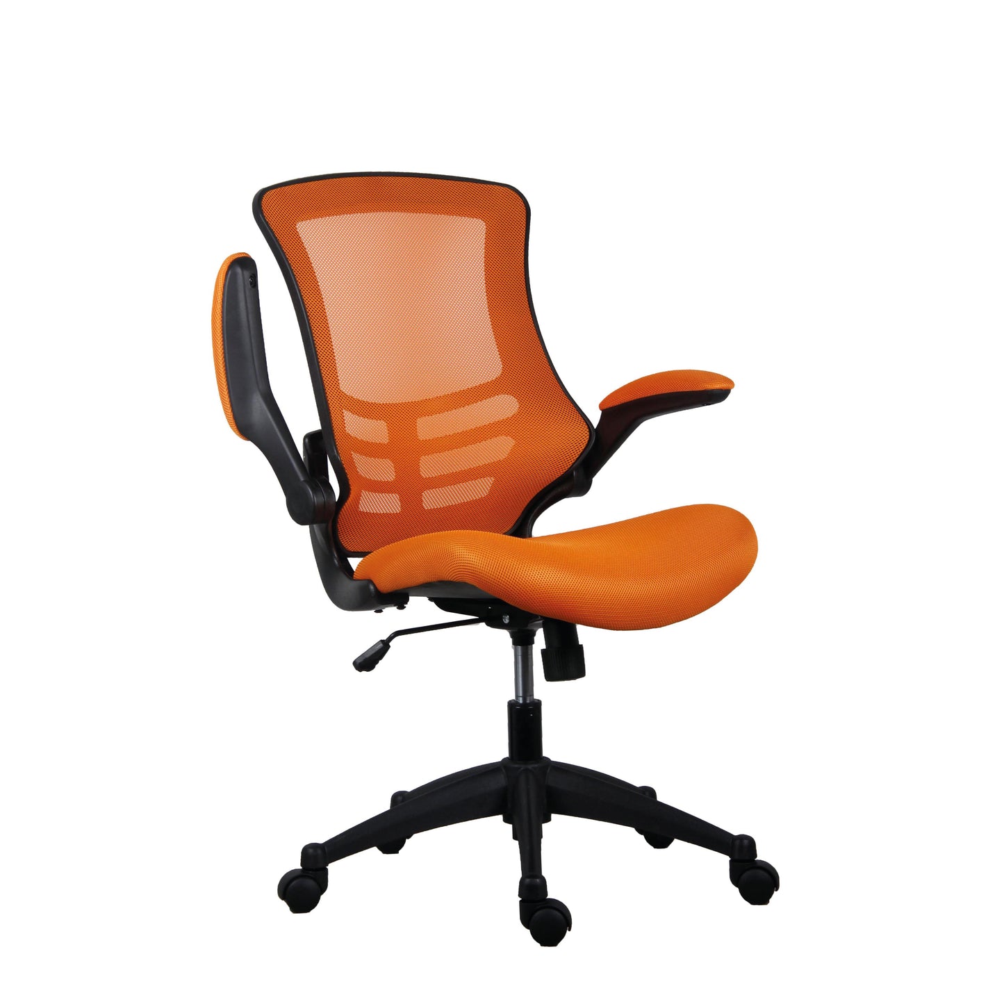 Jemini Jaya Mesh Back Chair with Folding Arms 680x670x1070mm Orange KF77787