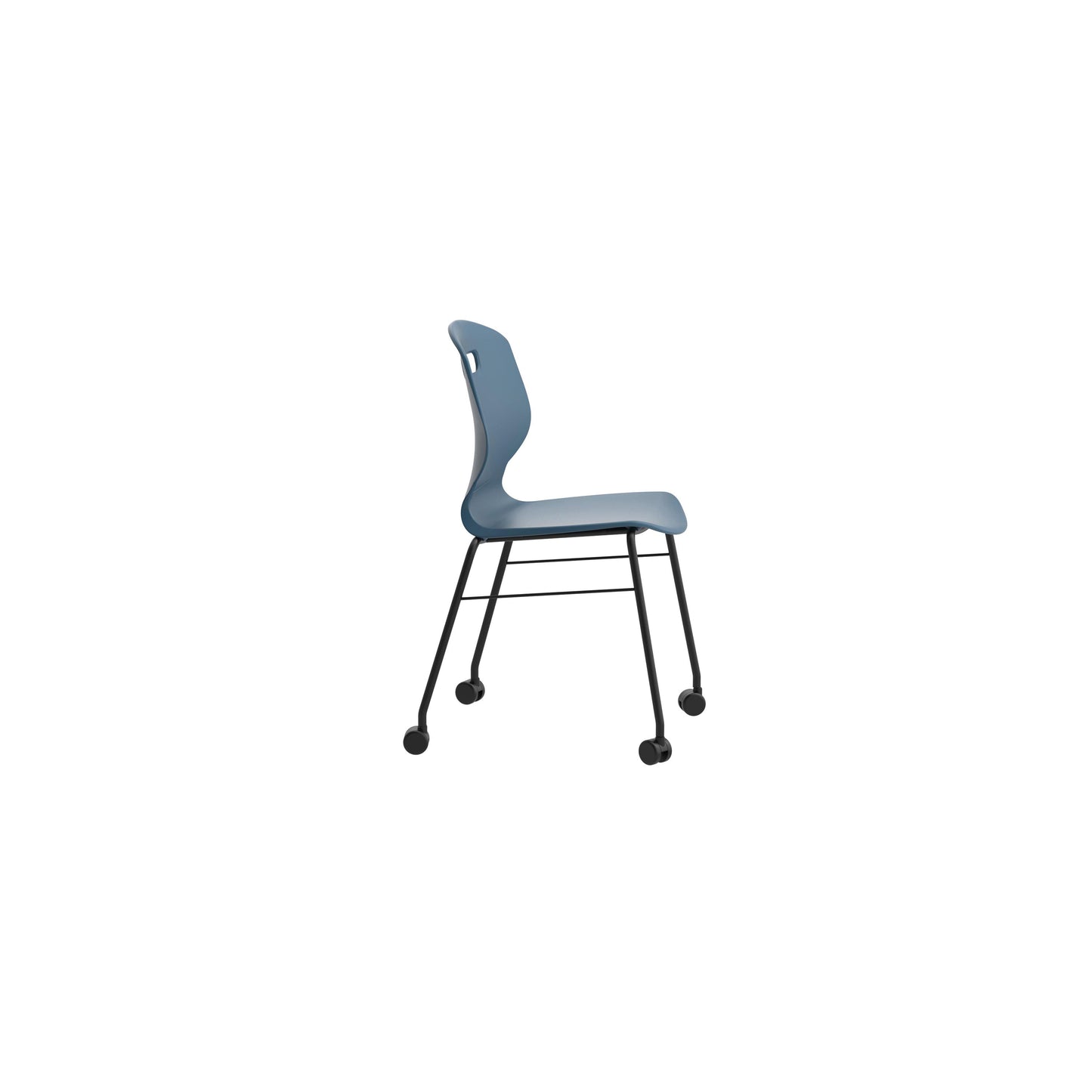 Titan Arc Mobile Four Leg Chair Size 6 Steel Blue KF77837
