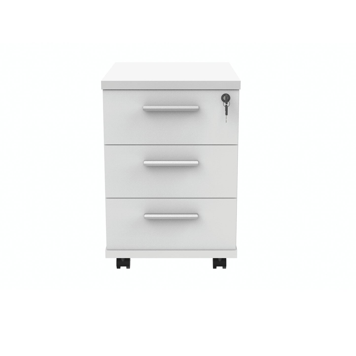 Polaris 3 Drawer Mobile Under Desk Pedestal 404x500x595mm Arctic White KF77887