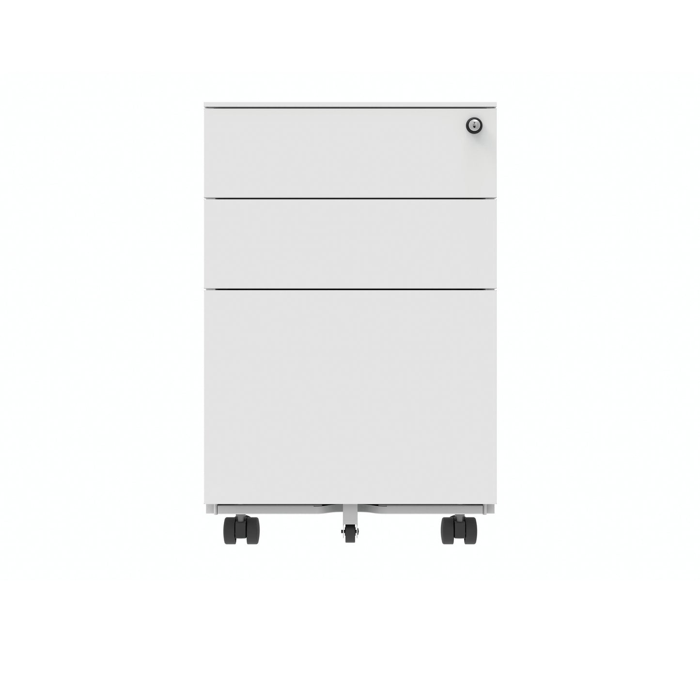 Polaris 3 Drawer Mobile Under Desk Steel Pedestal 480x680x580mm White KF77907