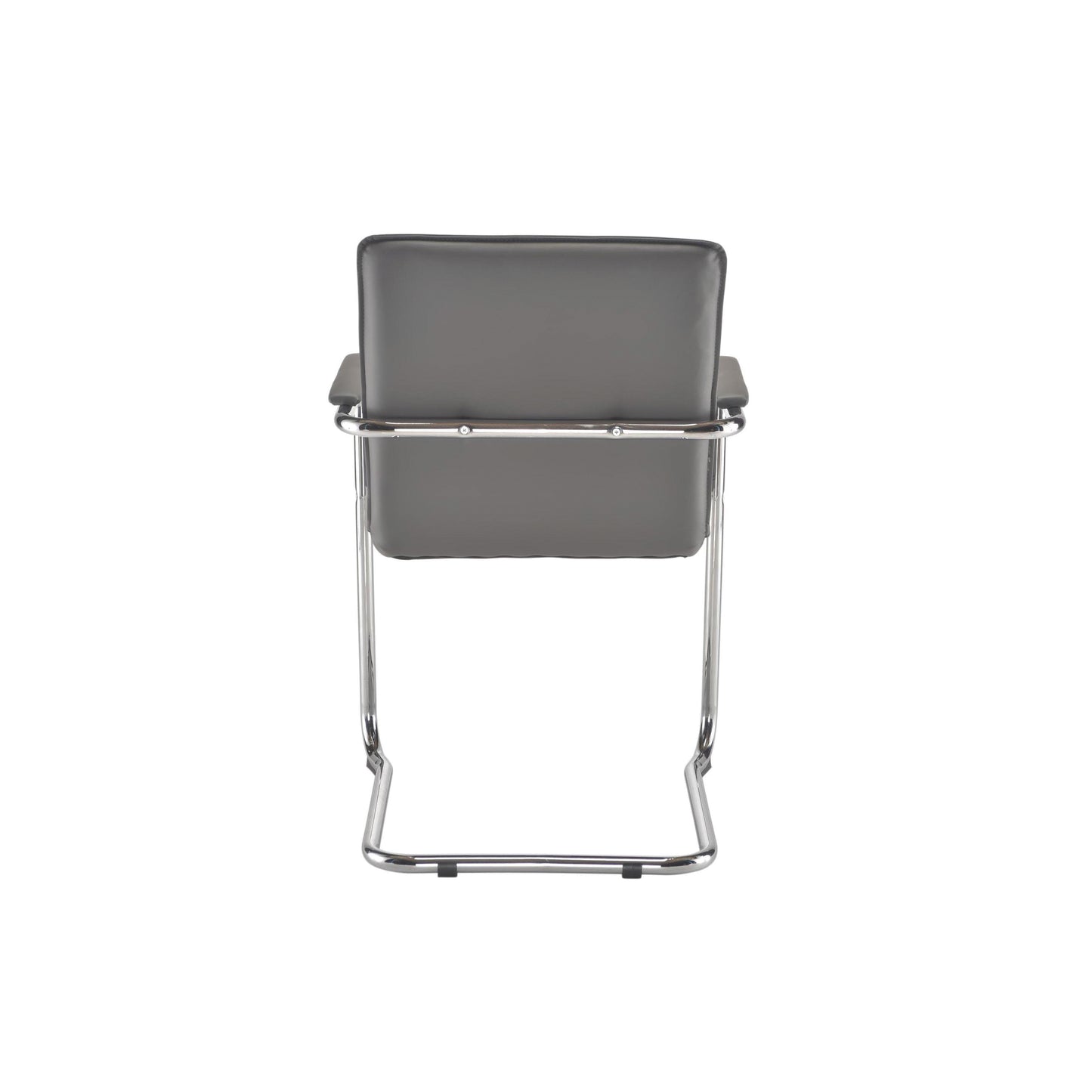 Arista Stratus Visitor Chair Leather Look 575x570x890mm Grey KF78050