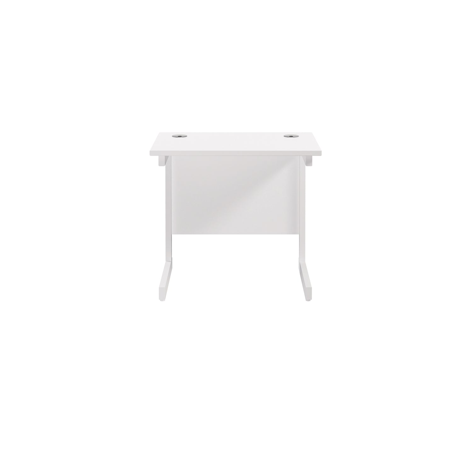Jemini Single Rectangular Desk 800x600x730mm White/White KF800379