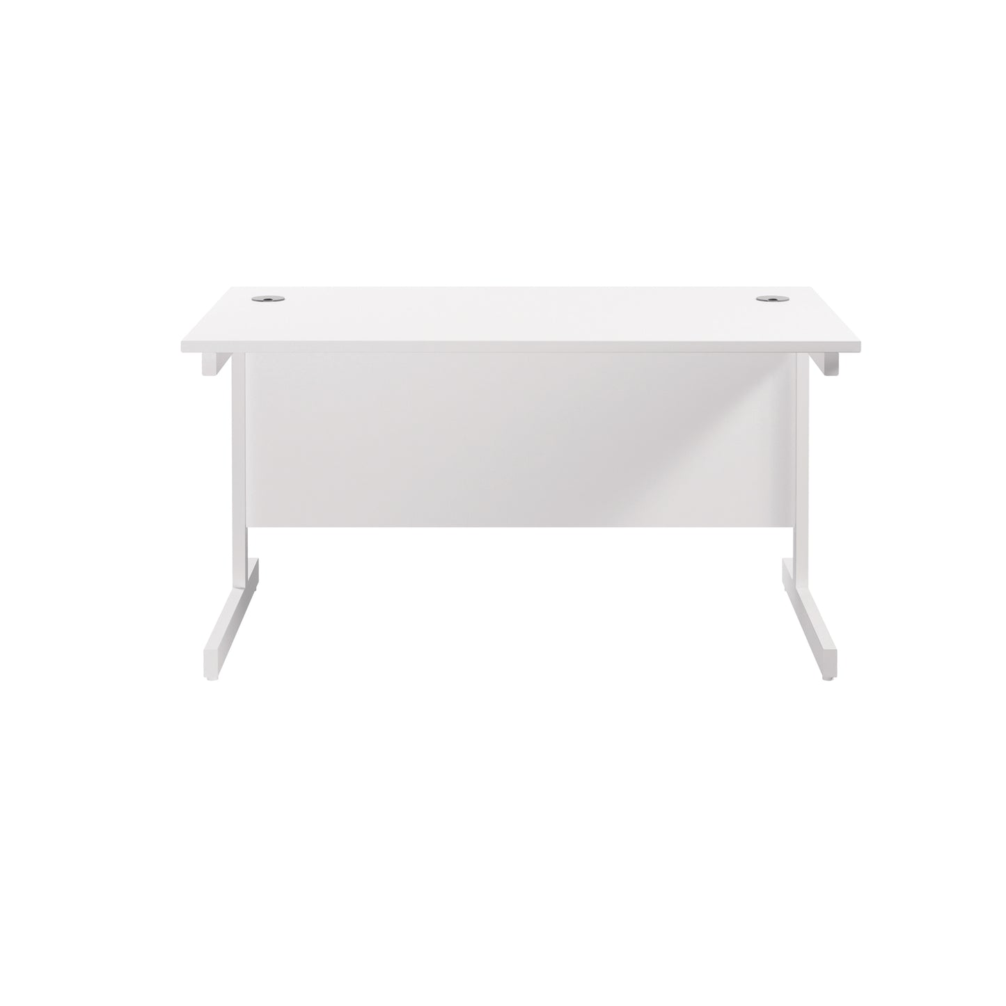 Jemini Single Rectangular Desk 1200x800x730mm White/White KF801099