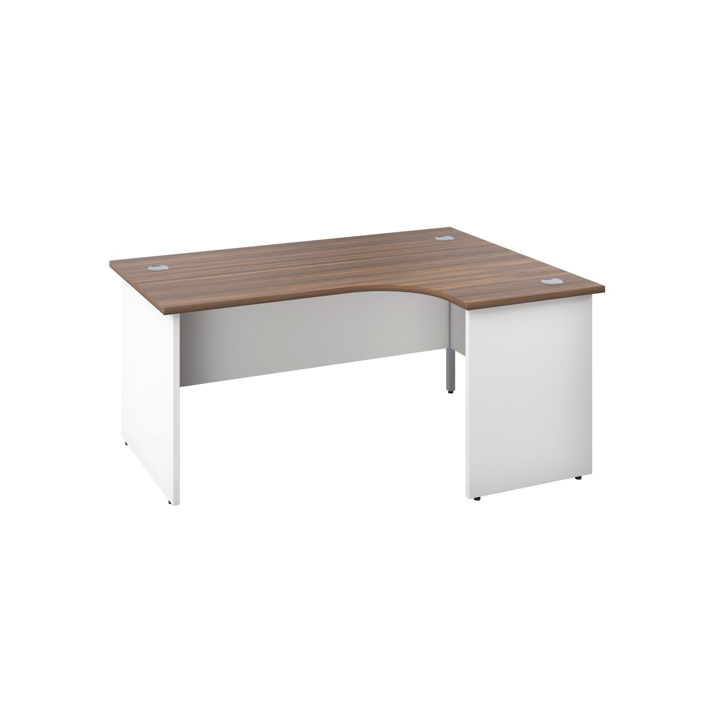 Jemini Switch Radial Right Hand 1600x1200x730mm Dark Walnut/White KF805472