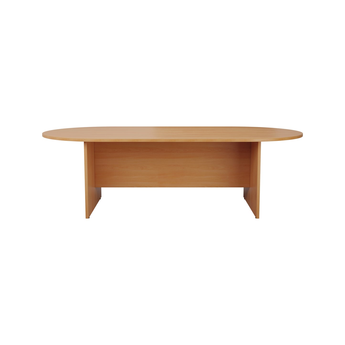 Jemini D-End Meeting Table 2400x1000x730mm Beech KF816708