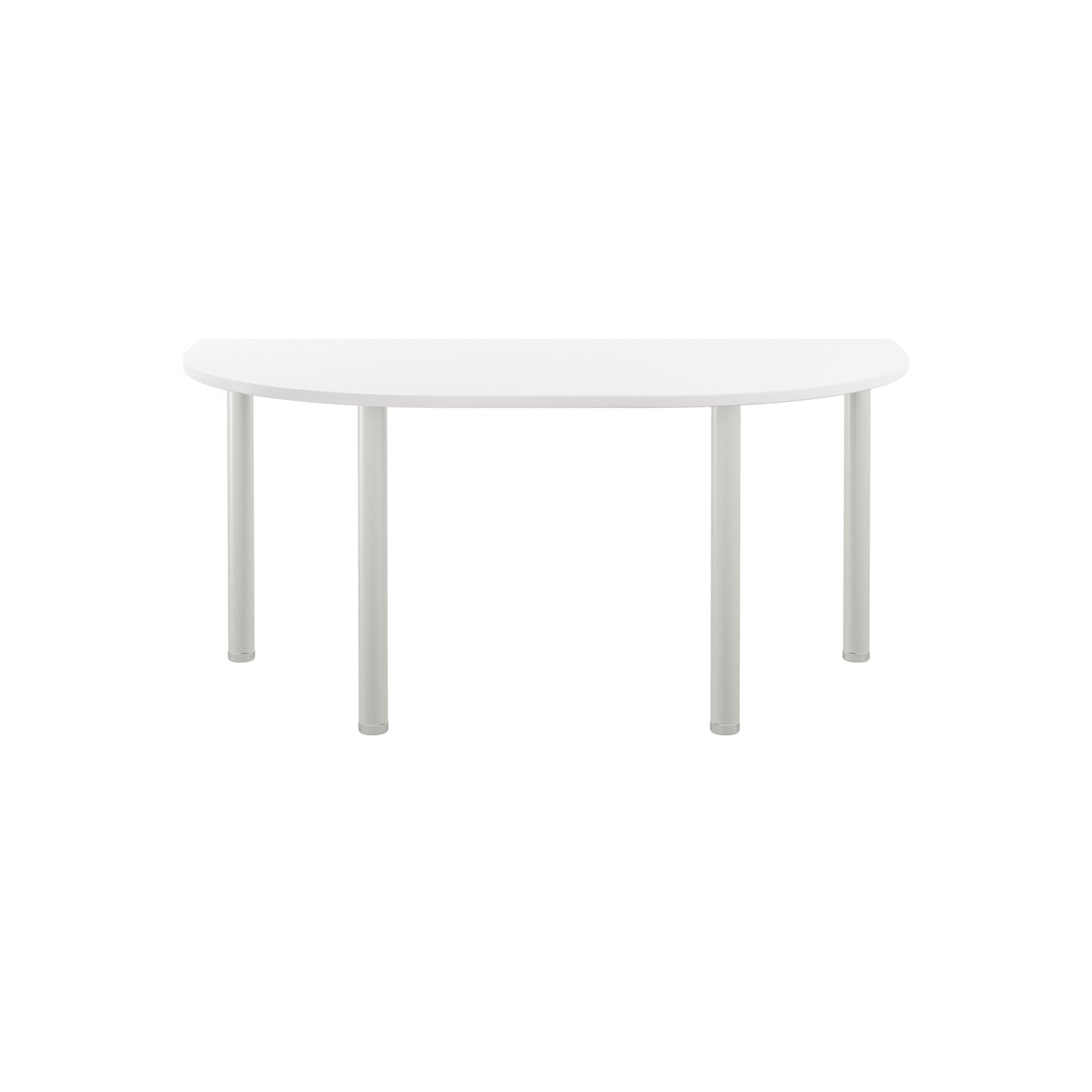 Jemini Semi Circular Multipurpose Table 1600x800x730mm White KF819943