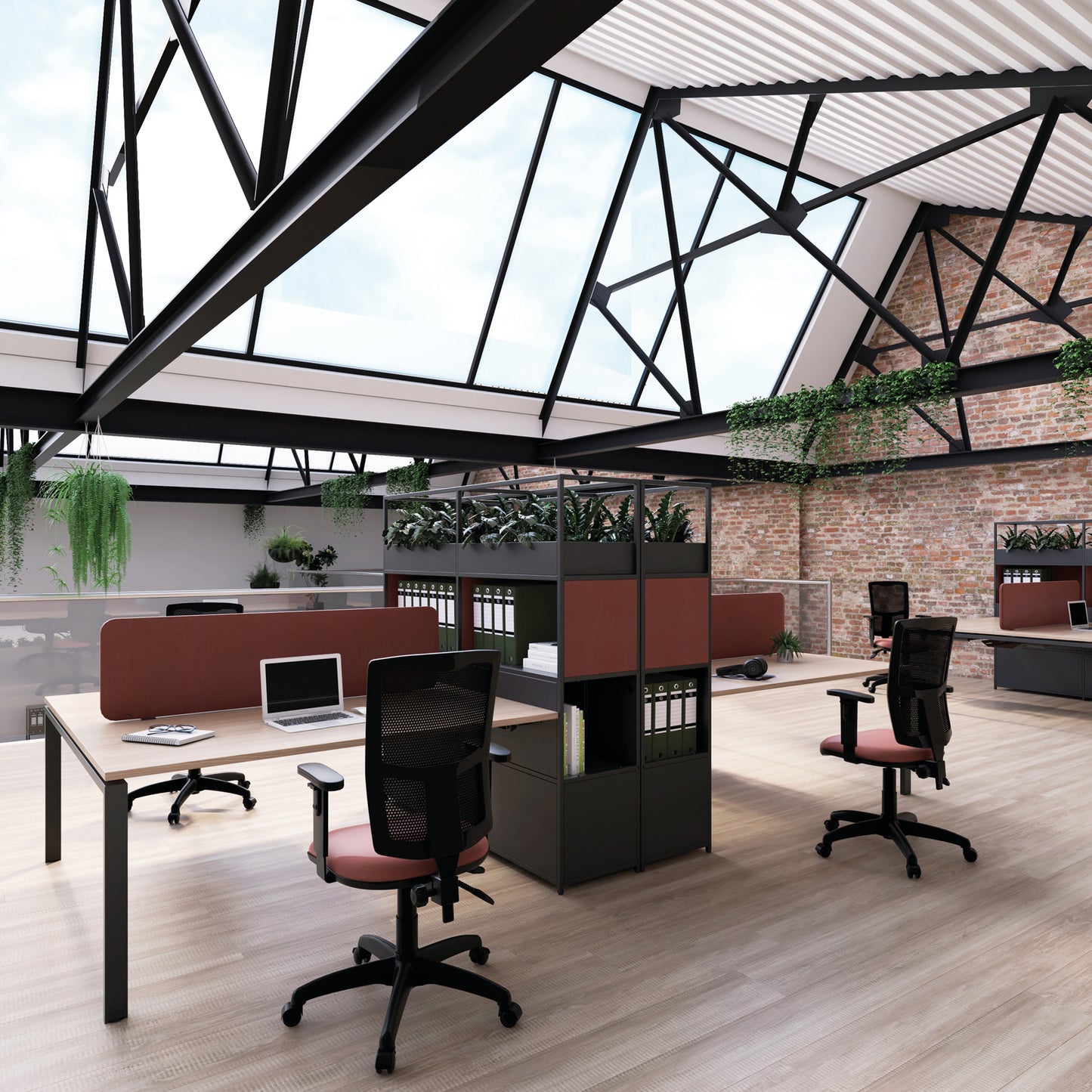 Jemini Medway High Mesh Back Operator Chair Adjustable Arms Charcoal KF822943