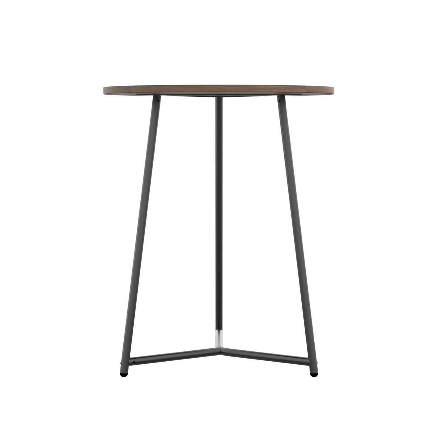 Jemini Trinity Mid Table 600x600x735mm Dark Walnut/Black KF823445
