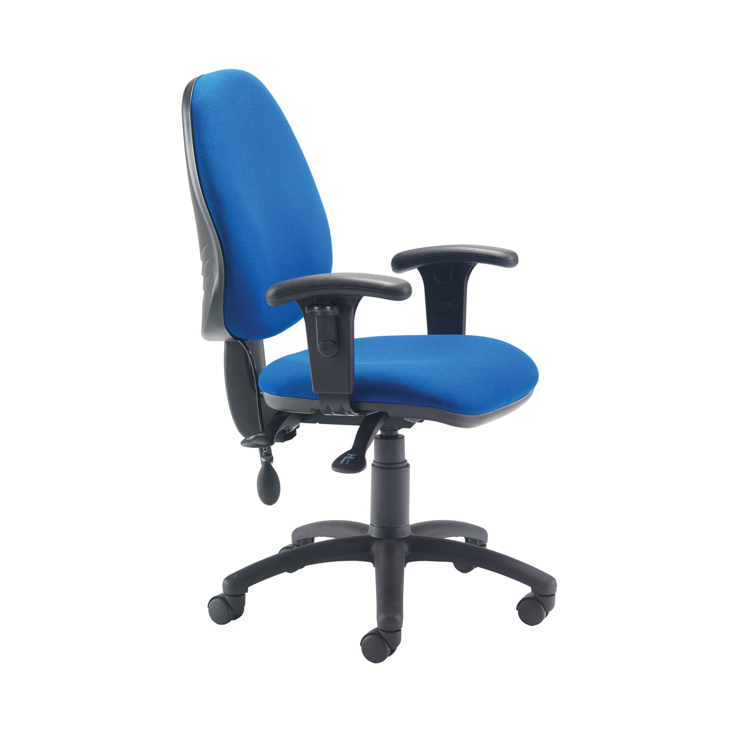 First High Back Posture Chair with Adjustable Arms 640x640x990-1160mm Blue KF839325