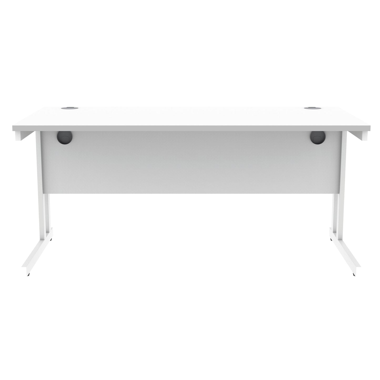 Polaris Rectangular Double Upright Cantilever Desk 1600x800x730mm Arctic White/White KF882357