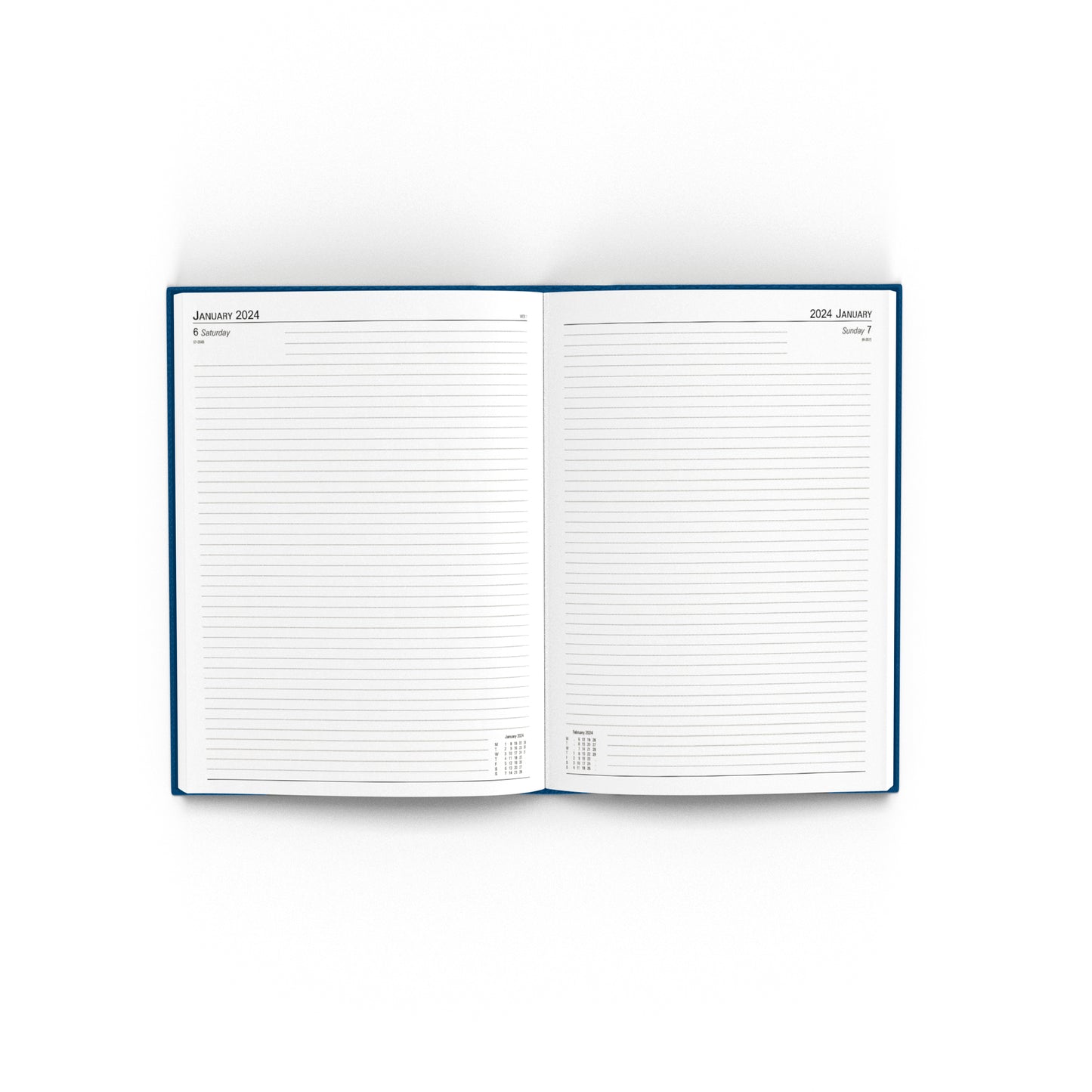 Desk Diary Day Per Page A4 Blue 2024 KFA41BU24
