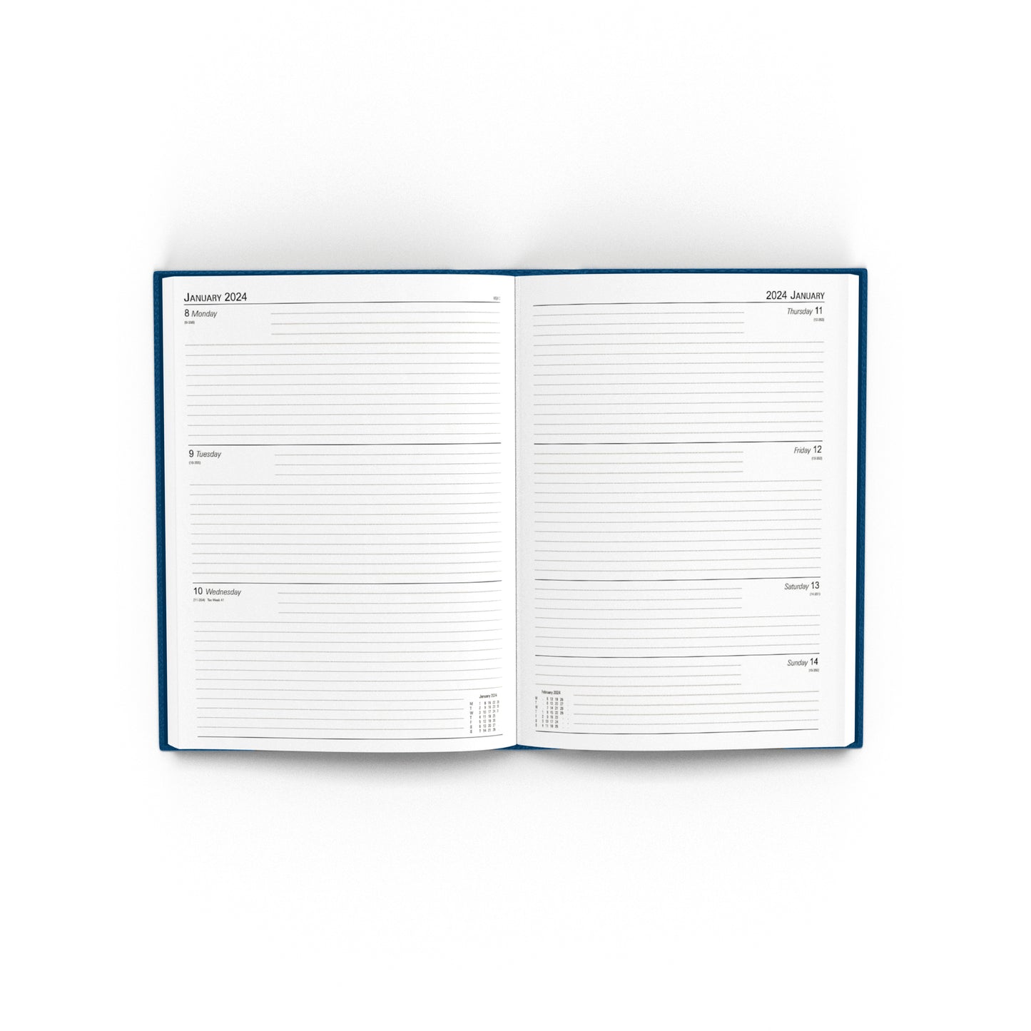 Desk Diary Week To View A4 Blue 2024 KFA43BU24