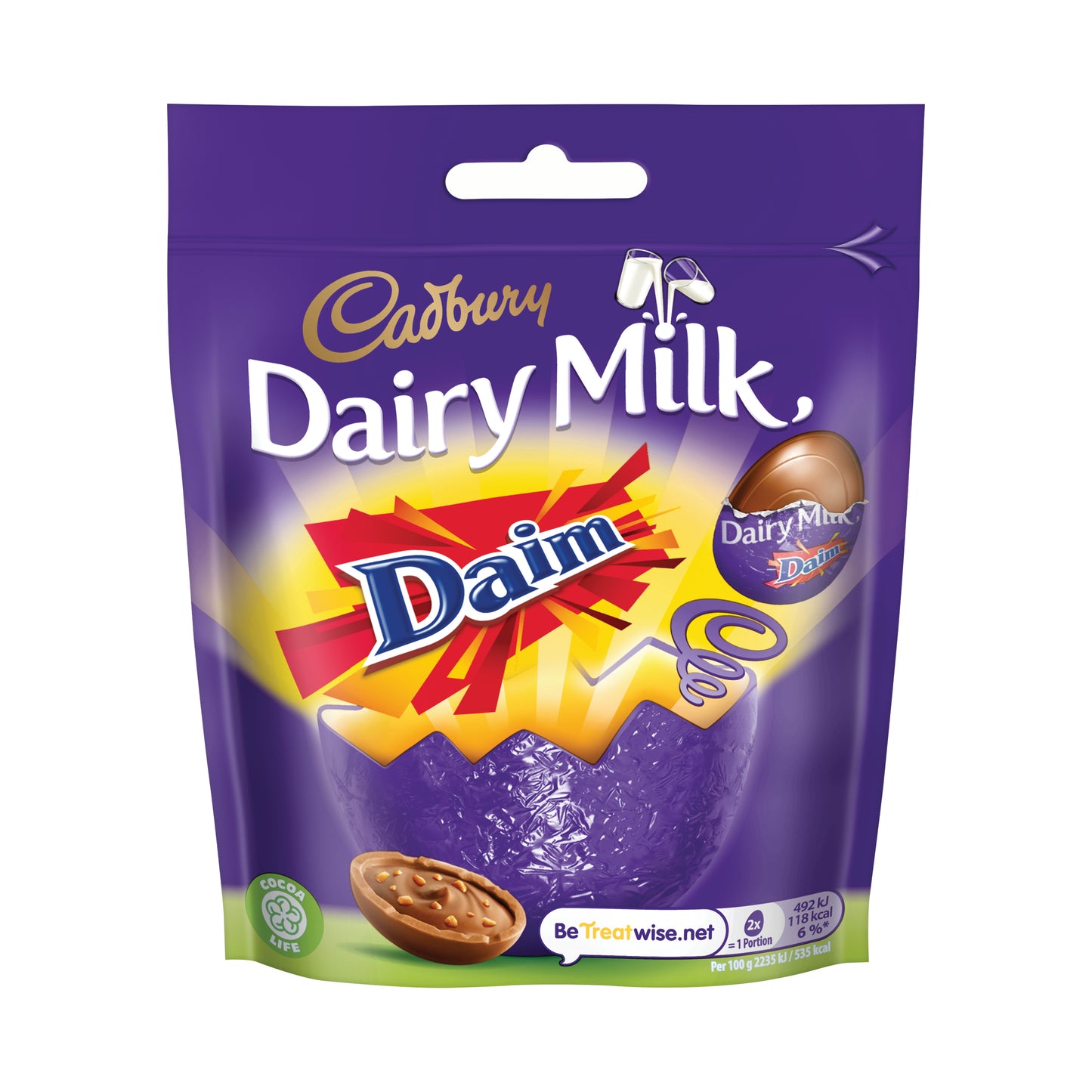 Cadbury Dairy Milk Mini Daim Eggs Bag 77g 4260878