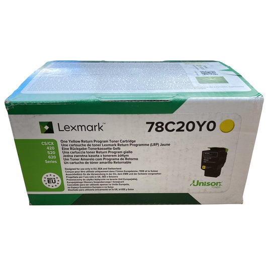 Lexmark 78C20Y0 toner cartridge 1 pc(s) Original Yellow