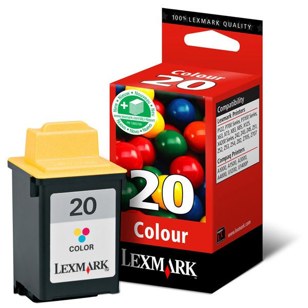 Lexmark #20 / 15M0120E Color Print Cartridge ink cartridge Original Cyan, Magenta, Yellow