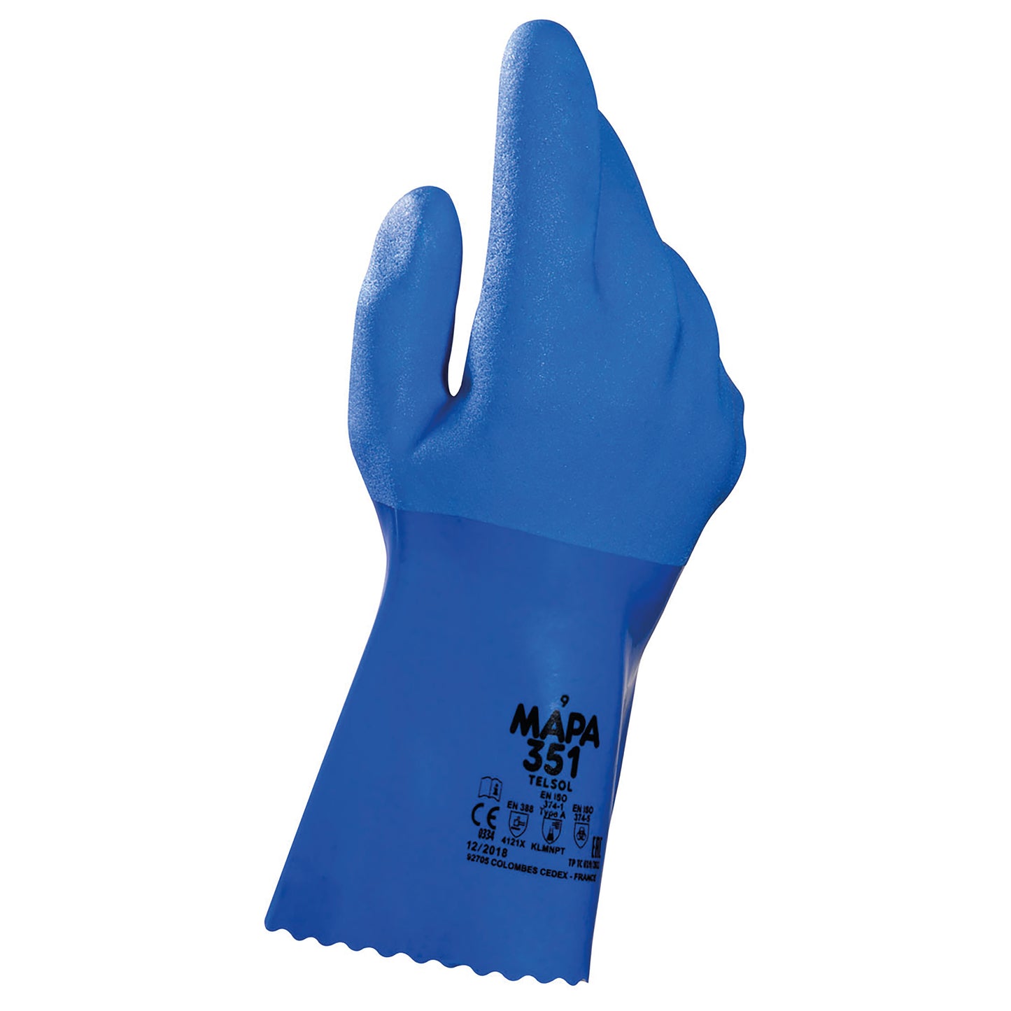 Mapa Telsol 351 Gloves (Pack of 12) Blue L