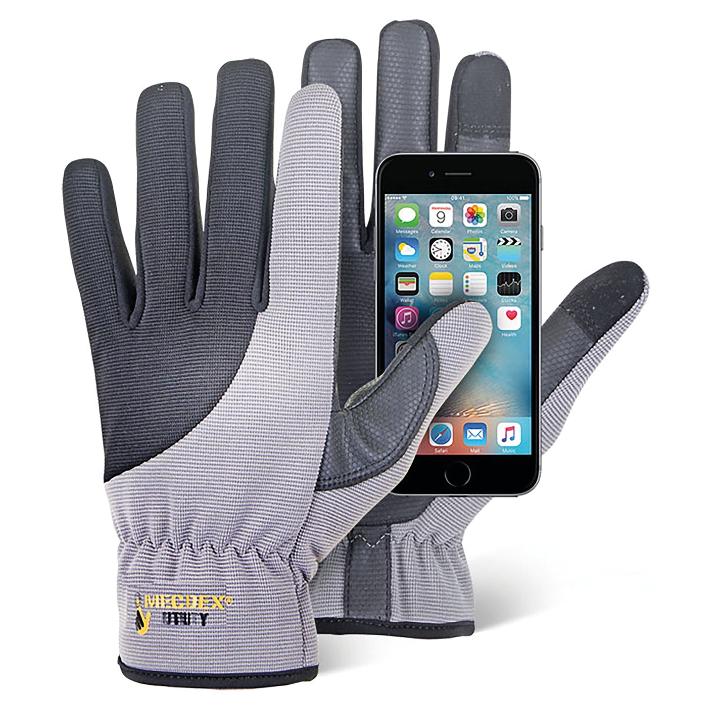 Mec DexTouch Utility Mechanics Gloves 1 Pair Black/Grey S