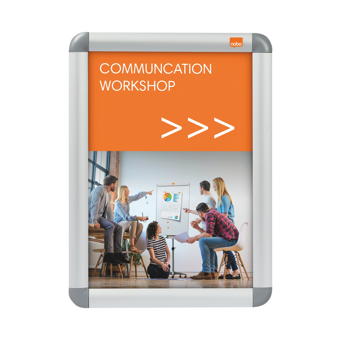 Nobo Premium Plus A4 Poster Frame Sign Holder with Snap Frame
