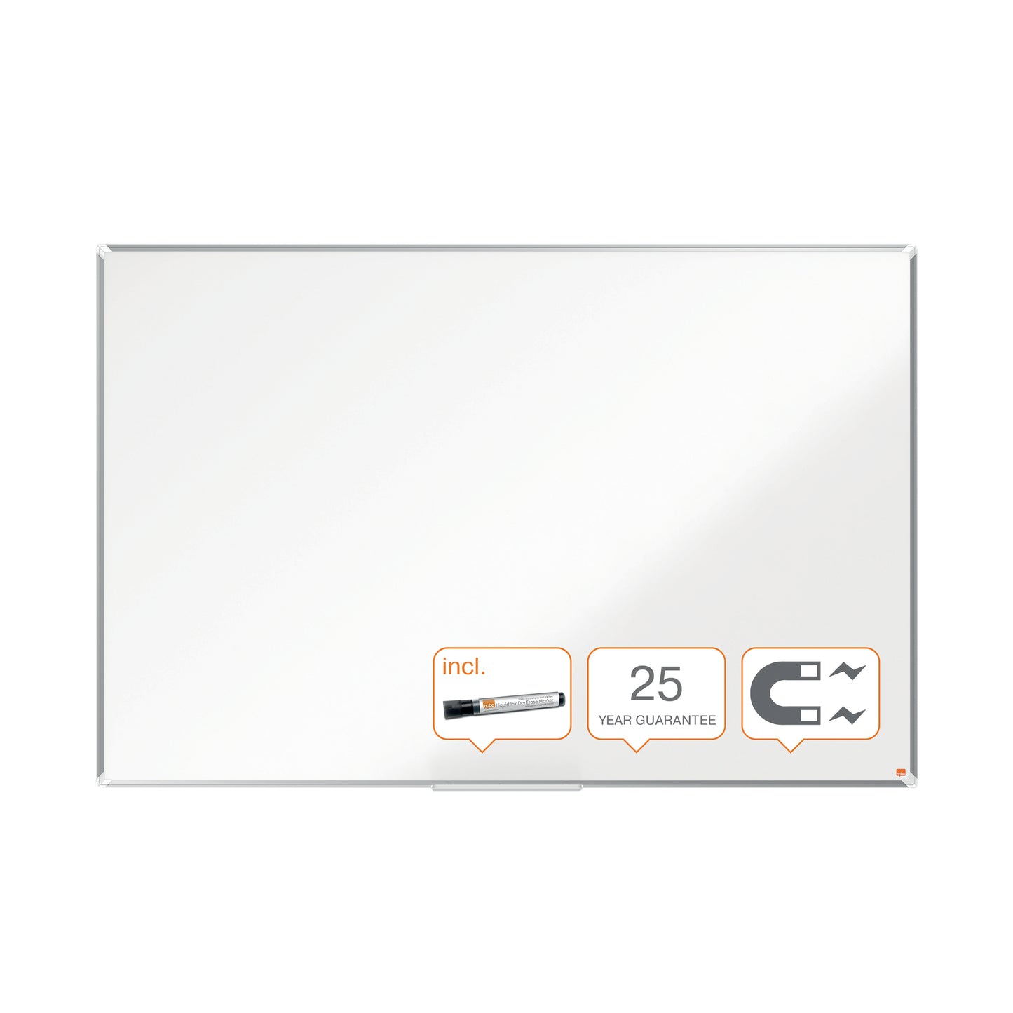 Nobo Premium Plus Enamel Magnetic Whiteboard 900x600mm