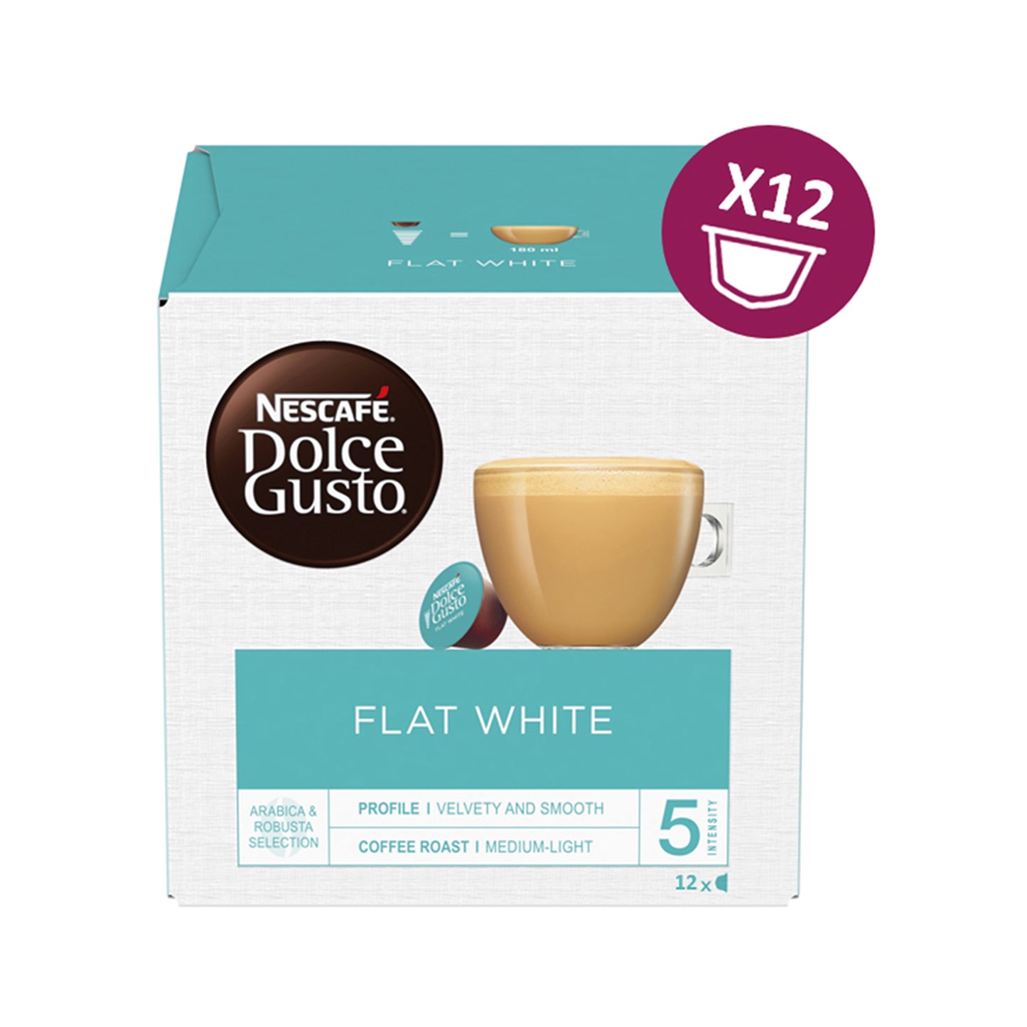 Nescafe Dolce Gusto Flat White Coffee 140.4g (Pack of 36) 12552348