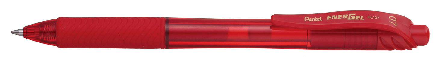 Pentel EnerGel X Retractable Gel Pen Medium Red (Pack of 12) BL107/14-B