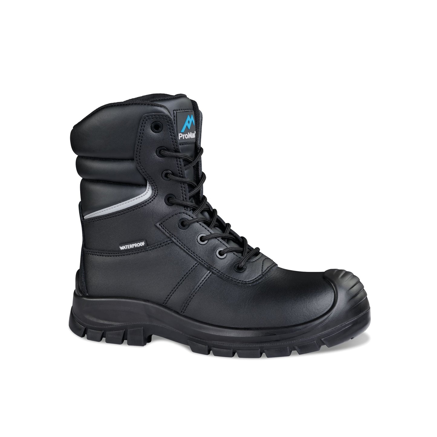 Rock Fall ProMan Delaware High Leg Waterproof Safety Boot with Side Zip Black 06