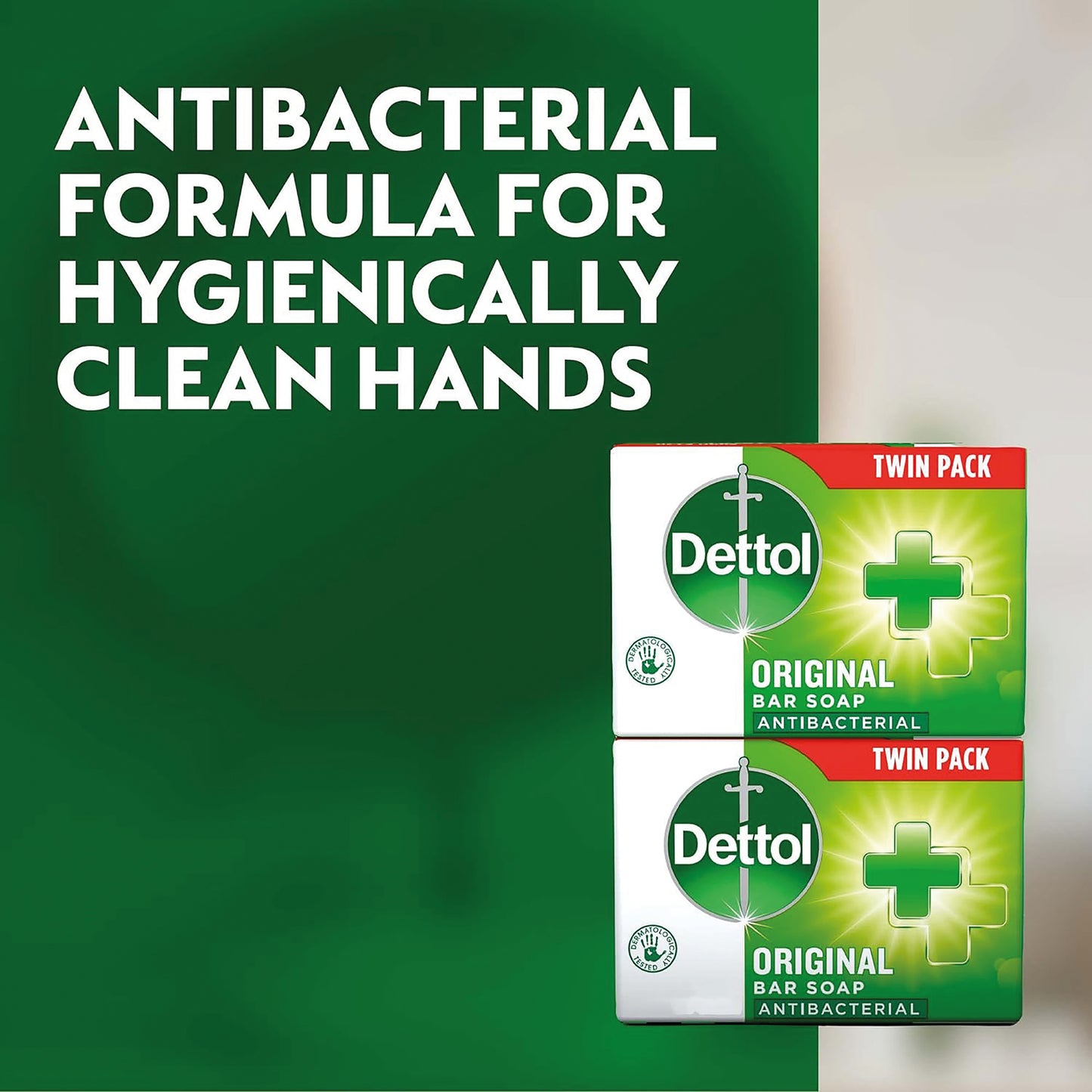 Dettol Original Antibacterial Bar Soap Twin Pack 2x100g (Pack of 6) 3180668