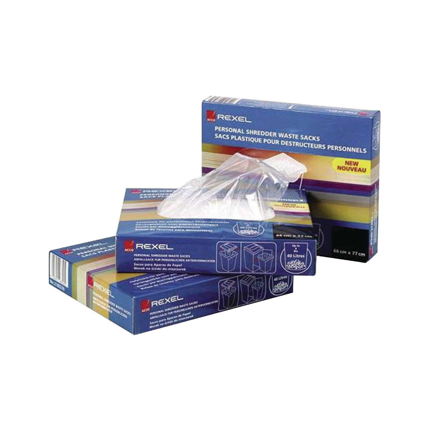 Rexel Plastic Waste Sacks for Wide Entry Shredders 175L (pack of 100)