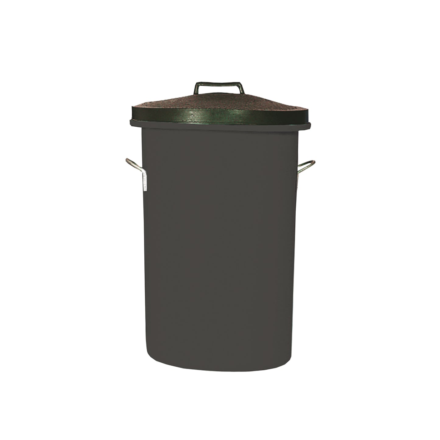 Heavy Duty Cylindrical Storage Bin with Lid Black 311960