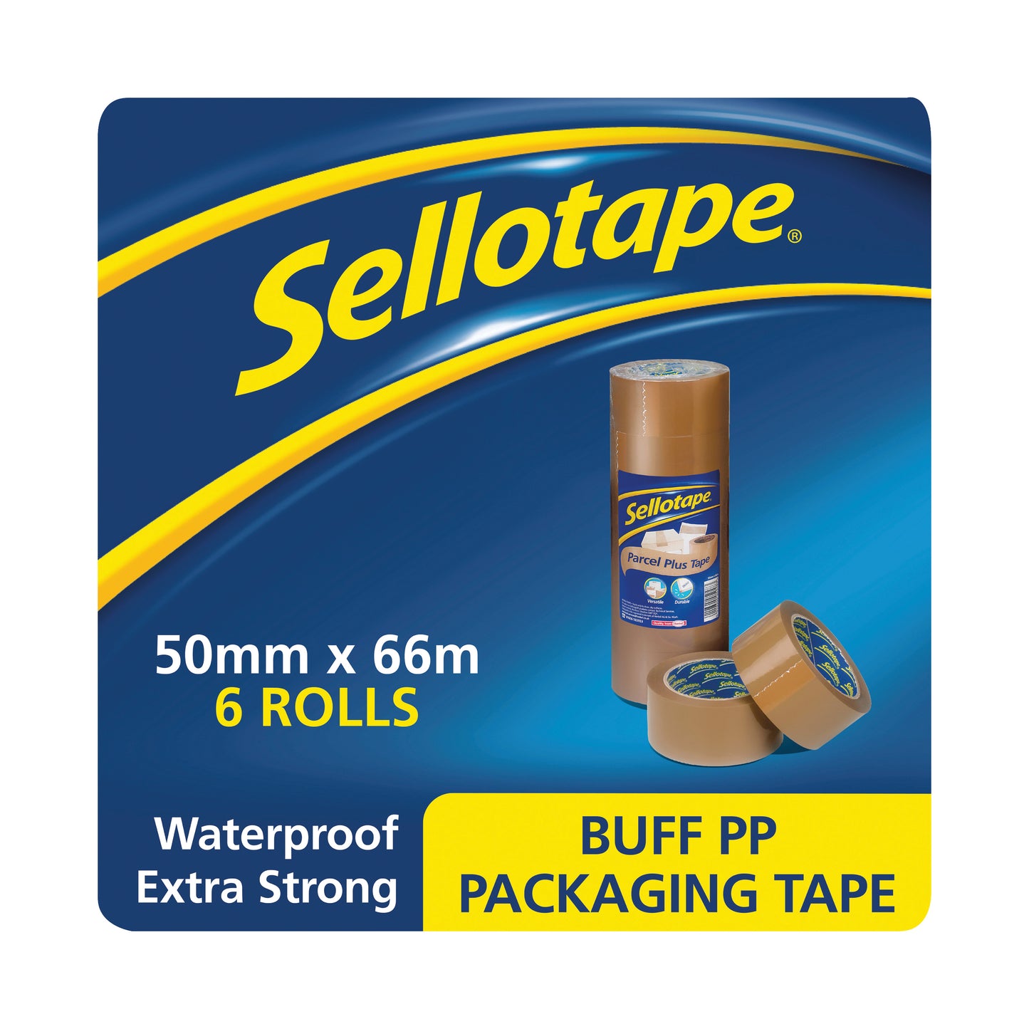Sellotape Polypropylene Packaging Tape 50mmx66m Brown (Pack of 6) 1445172