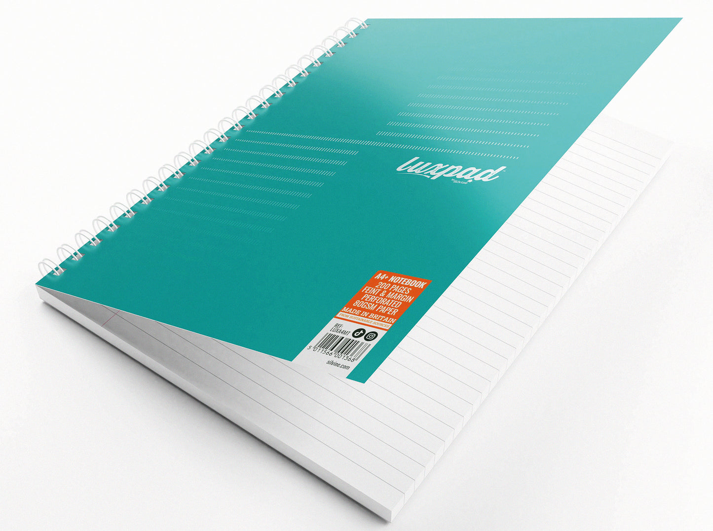 Silvine Luxpad Professional Wirebound Notebook Ruled with Margin 200 Pages A4+ (Pack of 3) LUXA4MT
