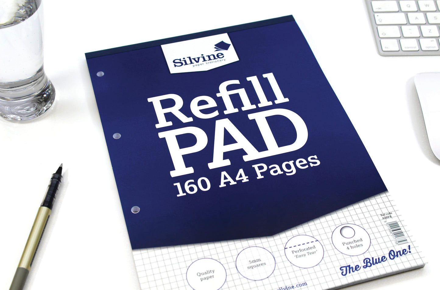 Silvine 5mm Square Headbound Refill Pad A4 160 Pages (Pack of 6) A4RPX