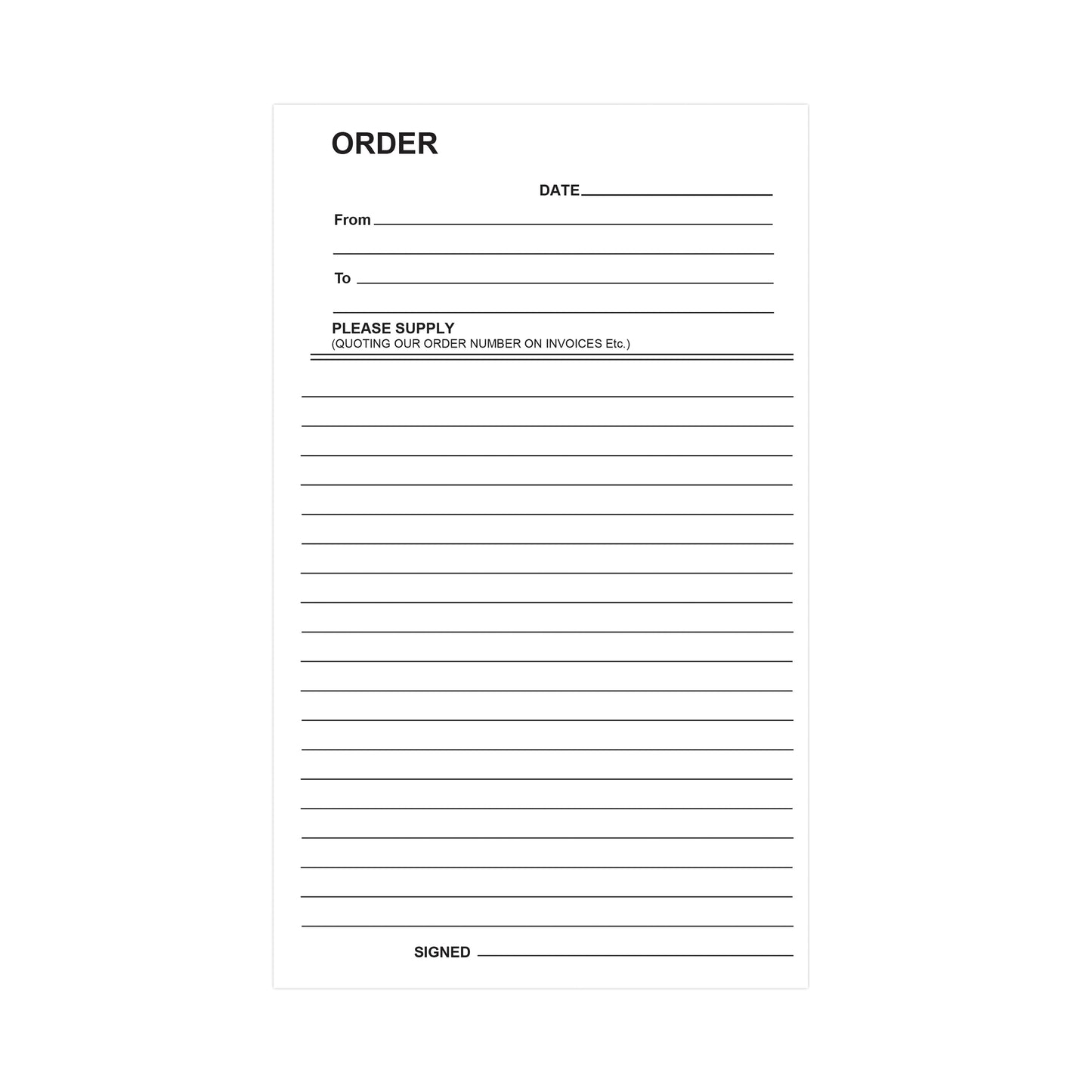 Silvine Duplicate Order Book 210x127mm (Pack of 6) 610