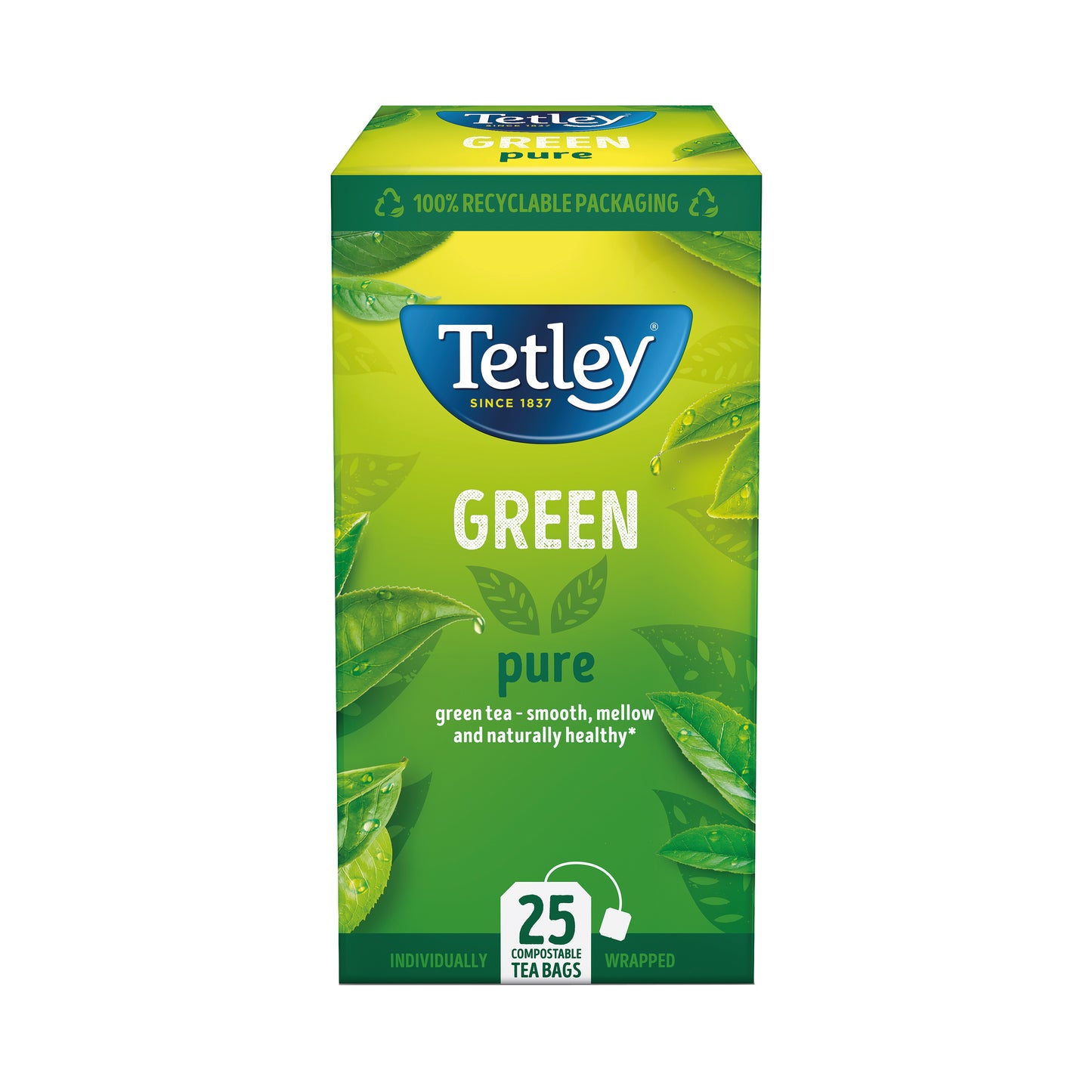 Tetley Pure Green Tea Bags (Pack of 25) 1575A