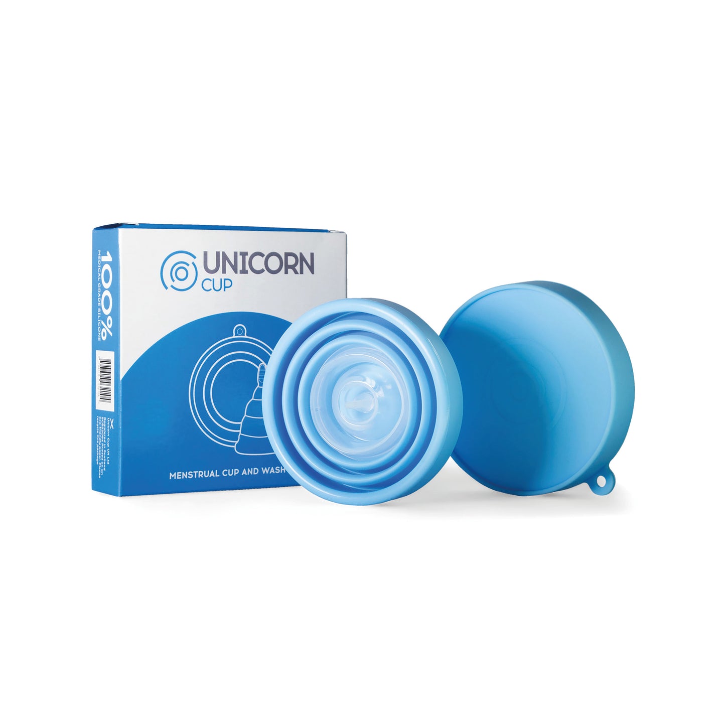 Unicorn Medical Grade Silicone Menstrual Cup/Sterilising Unit Blue UniBlue