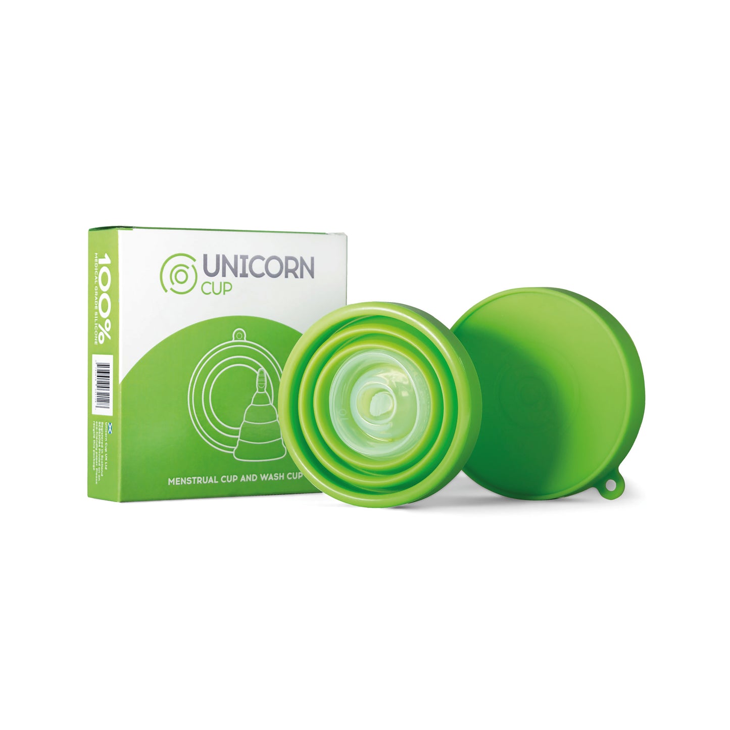 Unicorn Medical Grade Silicone Menstrual Cup/Sterilising Unit Grenn UniGreen