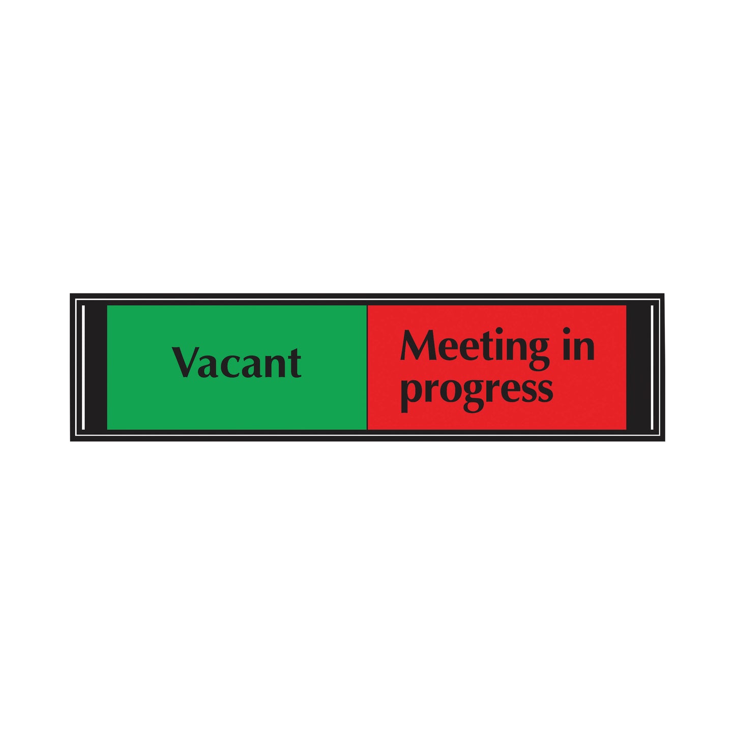 Sliding Sign Vacant/Meeting In Progress Self Adhesive 225x52mm