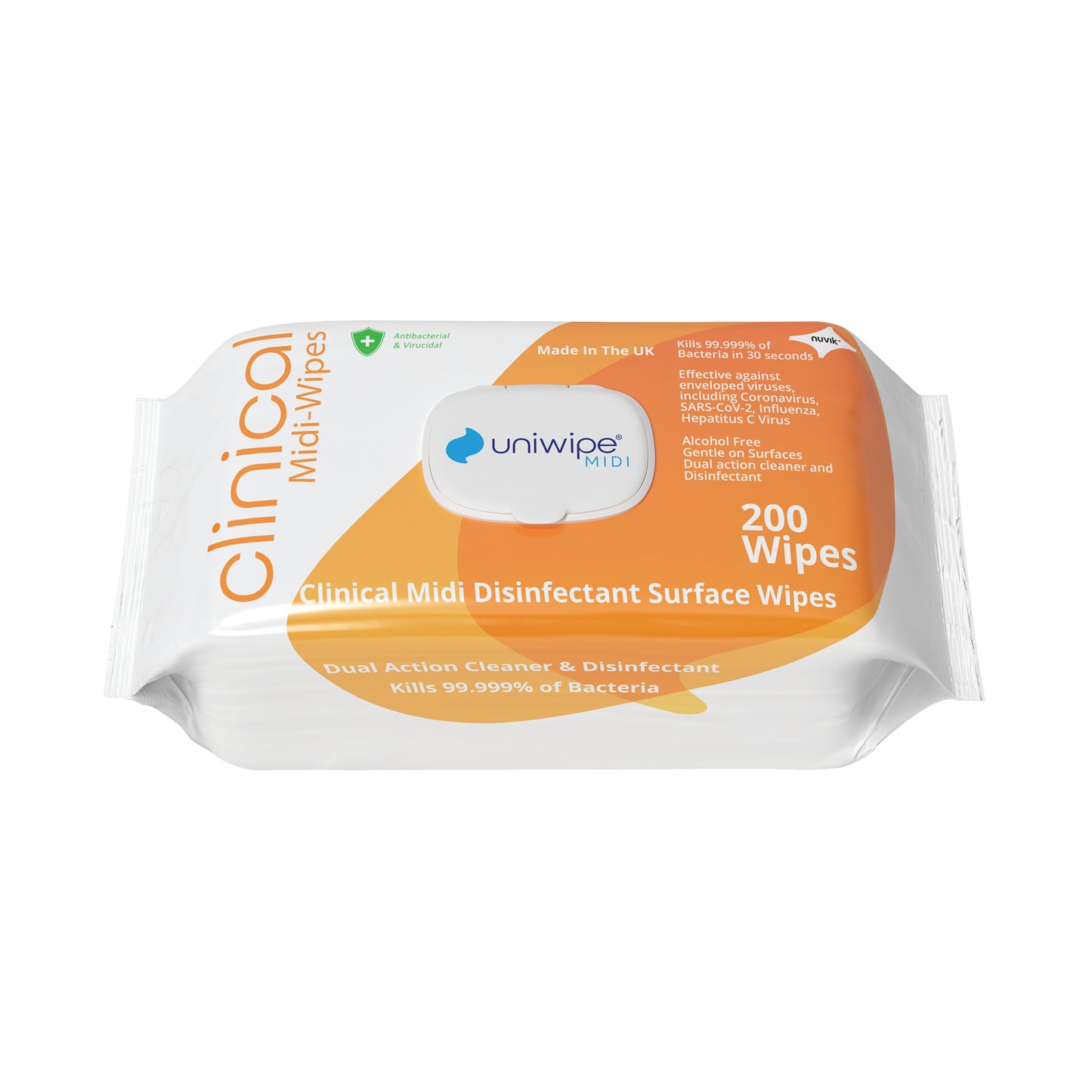 Uniwipe Clinical Midi Wipes (Pack of 200) 1020