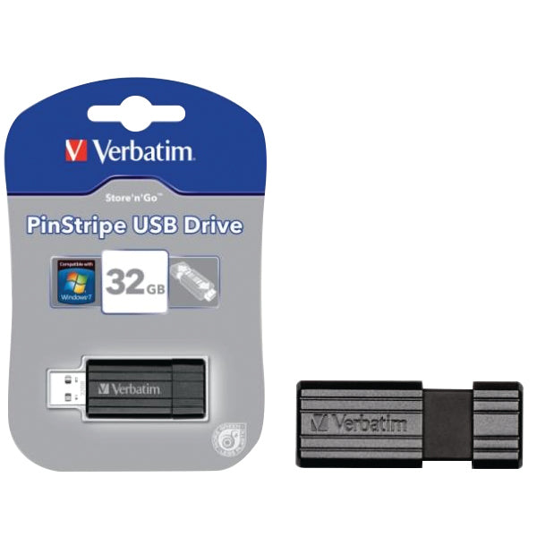 Verbatim PinStripe - USB Drive 32 GB - Black