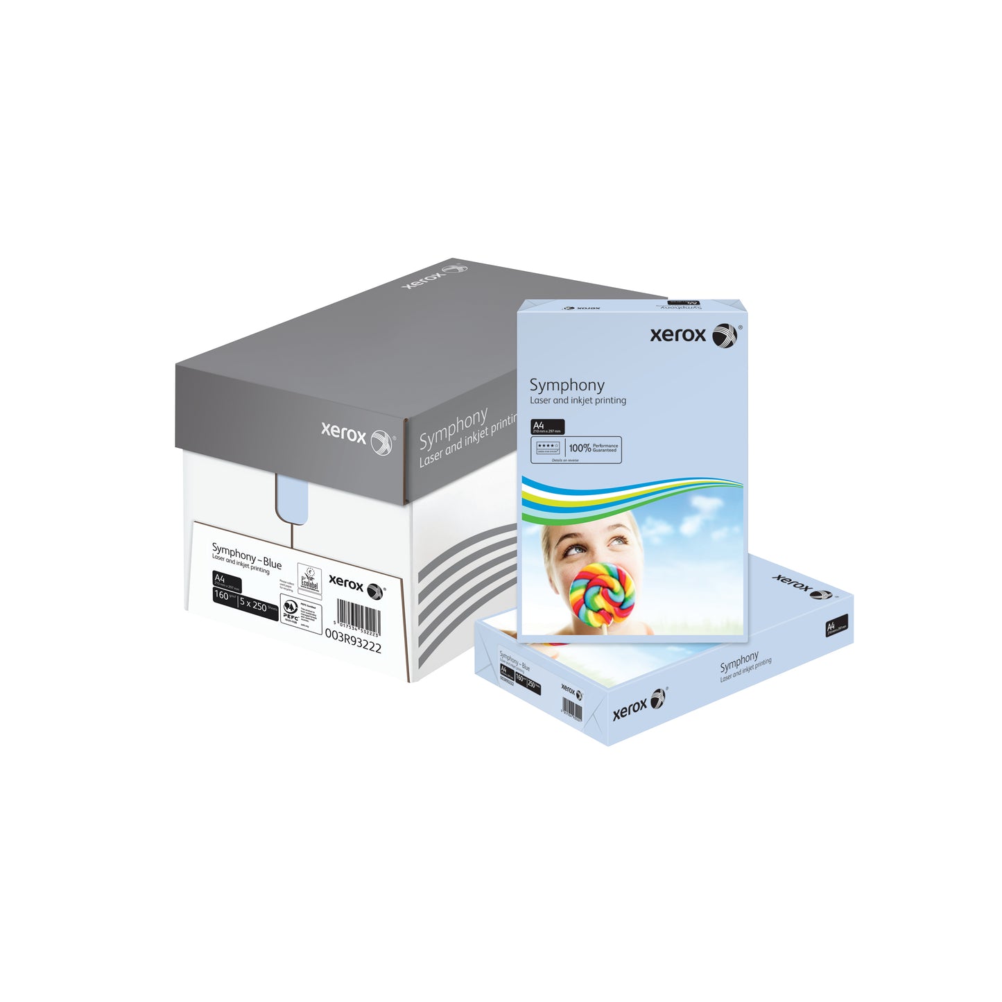 Xerox Symphony A4 Pastel Blue 160gsm Card (Pack of 250) XX93222