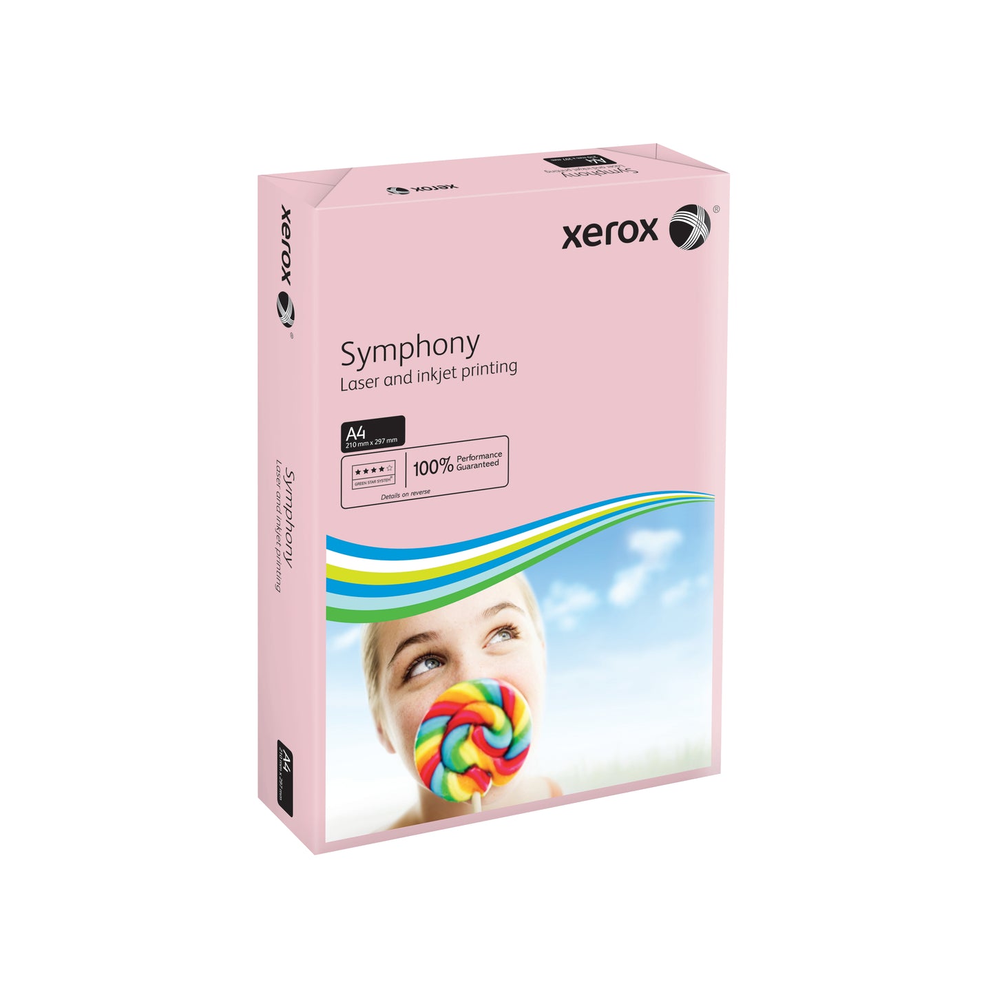 Xerox Symphony Pastel Tints Pink Ream A4 Paper 80gsm 003R93970 (Pack of 500) 003R93970