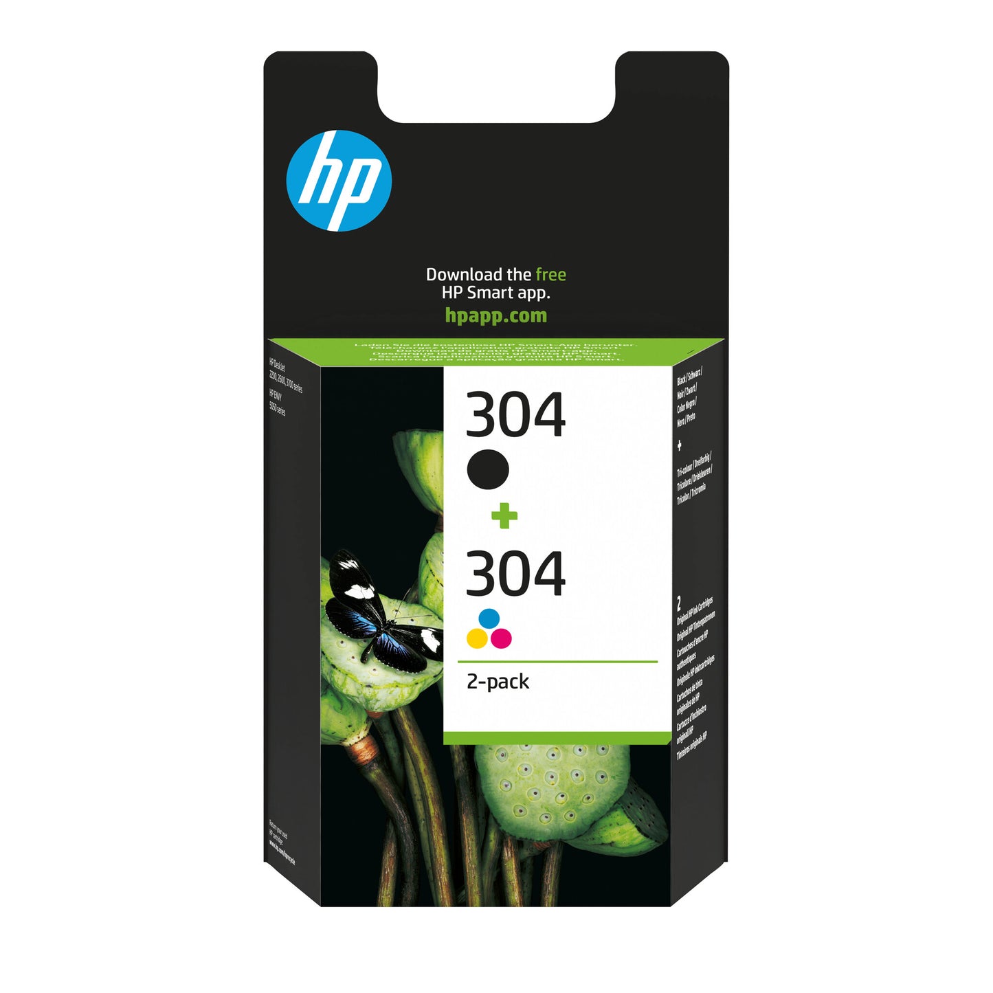 HP 304 2-pack Black/Tri-color Original Ink Cartridges